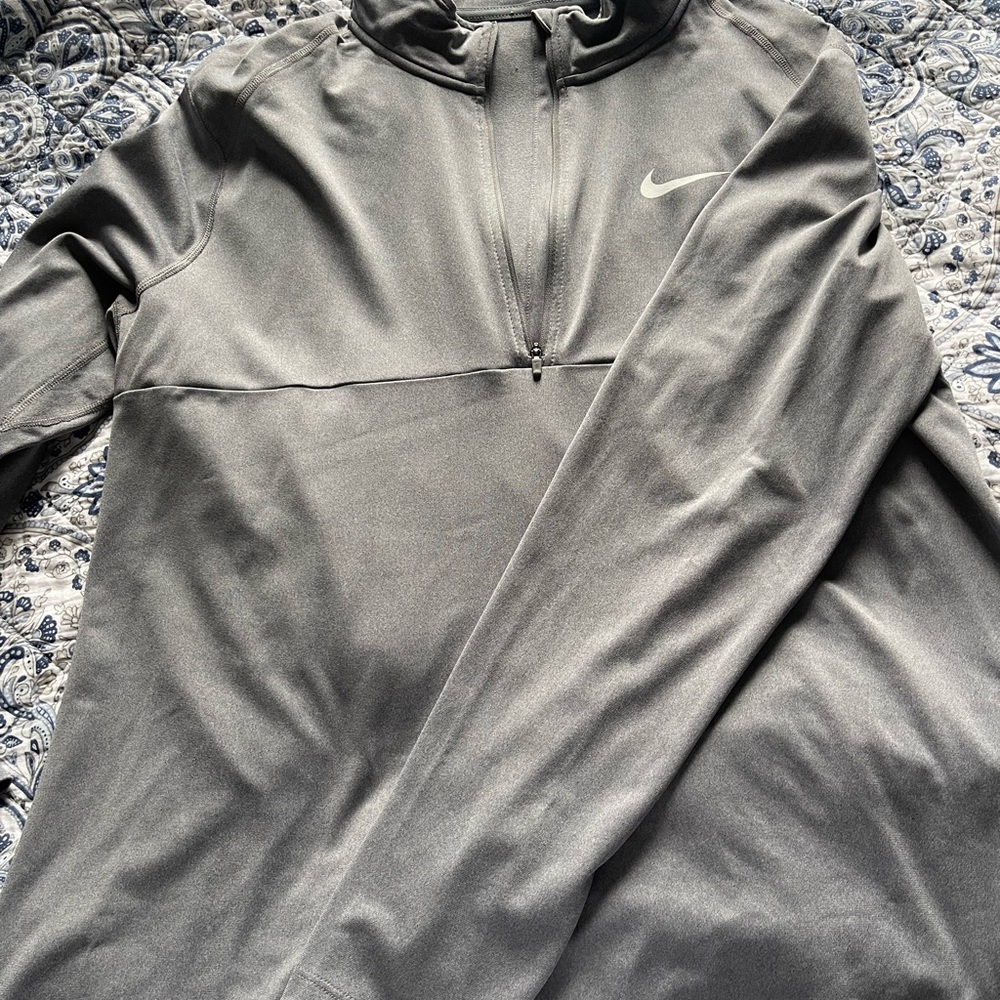 Grey 1/4 zip pullover